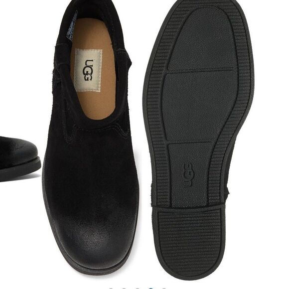 UGG Josefene Cuff Women's Suede Ankle Zip Boots in Black - Picture 14 of 15